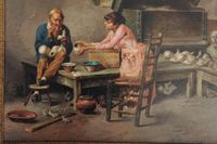 'A doll's doctor in his atelier' (oil on canvas) by Julius Singer, circa 1900 - image 3