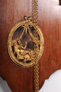 Een zeldzame eiken Friese staartklok met ongebruikelijke mechaniek en geanimeerde molens, omstreeks 1820 - afbeelding 8