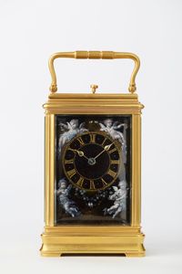 Hour-Repeating Carriage French Clock with Half Hour and Hour Self Strike - image 1