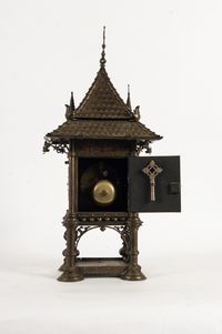Very Nice and Decorative Wrought Iron Mental Clock, circa 1900 - image 7