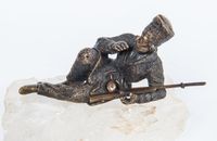 Russian Kozak Figure on Berg Crystal Base, Late 19th Century - afbeelding 5