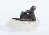 Russian Kozak Figure on Berg Crystal Base, Late 19th Century - afbeelding 6