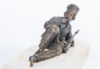 Russian Kozak Figure on Berg Crystal Base, Late 19th Century - afbeelding 7