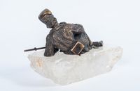 Russian Kozak Figure on Berg Crystal Base, Late 19th Century - afbeelding 8