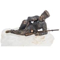 Russian Kozak Figure on Berg Crystal Base, Late 19th Century - afbeelding 1