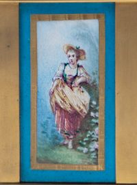 A charming small French 'Sevres' panelled ormolu carriage clock, circa 1900 - image 3
