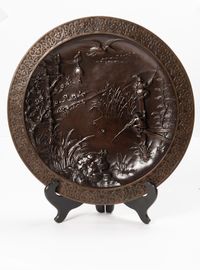A lovely pair of far East bronze circular wall decoration circa 1880 - image 5