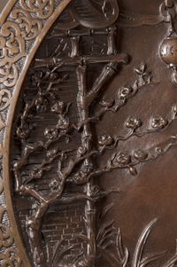 A lovely pair of far East bronze circular wall decoration circa 1880 - image 8