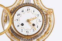 Napoleon III Lyra Shaped Mental Clock with Osculating Pendulum - afbeelding 5