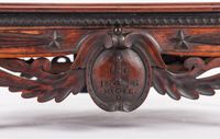 Very Nice Marquetry Inlaid Miniature Desk on Beautiful Curved Feet - image 3