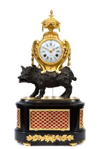  Louis XV bronze pendulum clock “Pendule au Sanglier” - image 1