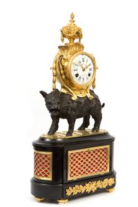  Louis XV bronze pendulum clock “Pendule au Sanglier” - image 5