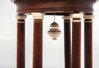 An unusual circular wooden temple dome pillar timepiece clock circa1830 - image 6