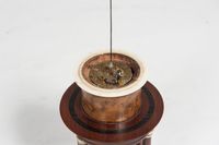 An unusual circular wooden temple dome pillar timepiece clock circa1830 - image 7