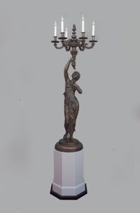 A pair of candlesticks adapted for electricity, circa 1880 - image 3