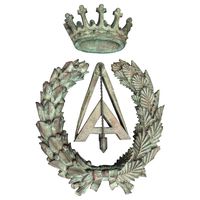 An unusual bronze wall decoration possibly Masonic or Mathematic symbols - afbeelding 1