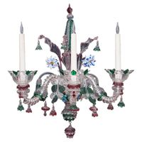A single decorative three arm Murano wall lamp Featuring three Lights, circa1900 - image 1
