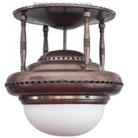 A nice and typical Dutch Amsterdam school design ceiling lamp, circa 1920 - image 1