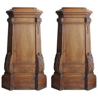 Pair of Walnut pedestals - afbeelding 1