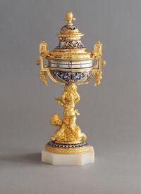 A beautiful French enamel and ormolu annular dial clock, circa 1860 - image 2