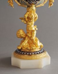 A beautiful French enamel and ormolu annular dial clock, circa 1860 - image 4