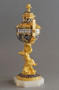 A beautiful French enamel and ormolu annular dial clock, circa 1860 - image 5