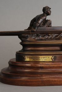 An important unusual bronze from a canoe by "Emile Drouot circa 1880 - image 5