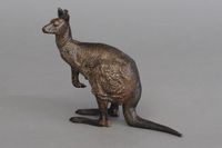 An attractive kangaroo Vienna bronze signed - afbeelding 4