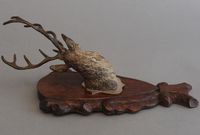 A nice head of a stag or a deer Vienna bronze circa 1900 - afbeelding 3