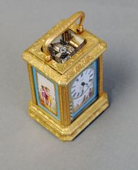A good mid 19th century miniature carriage clock, by Drocourt - image 2