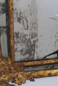 A beautiful French wood carved and original guild Regency wall mirror, 1740 - image 8