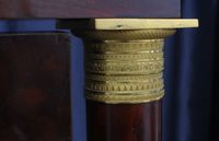 A lovely floral mahogany Empire dressing mirror, with the original candle stick on the columns, circa 1820 - image 3