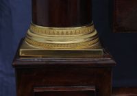 A lovely floral mahogany Empire dressing mirror, with the original candle stick on the columns, circa 1820 - image 7