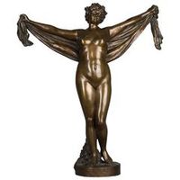 A nice patinated bronze of a nude lady holding a scarf, circa 1880 - image 1