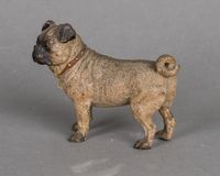 A beautiful Austrian cold painted 'Vienna Bronze' of a pug dog, circa 1890 - image 5