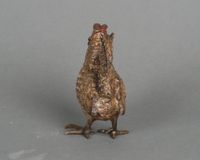 An unusual and very detailed Vienna bronze of a rooster, circa 1890 - afbeelding 4