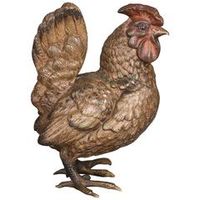 An unusual and very detailed Vienna bronze of a rooster, circa 1890 - afbeelding 1