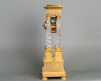 An attractive Charles X ormolu and crystal portico striking 8-day mantel clock - image 3