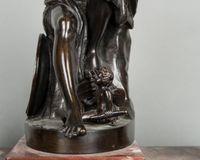 A very imposing 19th century inkwell on the marble base, circa 1860 - afbeelding 4