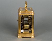 A fine French gilt brass, quarter repeating, corge case carriage clock, circa 1880 - image 2