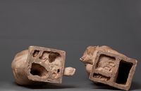 A pair of Terracotta putties sculptures signed by Mathieu de Tombay, circa 1837 - afbeelding 2