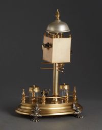 Desk inkwell with clock and ringing bell, circa 1860 - image 4