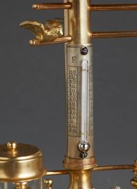 Desk inkwell with clock and ringing bell, circa 1860 - image 8