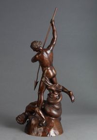 A bronze model of St Michael overcoming the devil after John Flaxman, 1903 - image 5