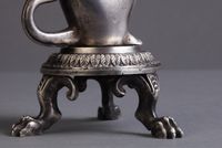 An unusual Silvered candle stick of an old man as fantasy figure, circa 1880 - image 4