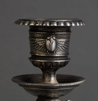 An unusual Silvered candle stick of an old man as fantasy figure, circa 1880 - image 11