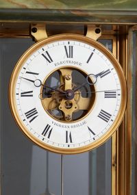 "Brillie" Four Glass 1/4 Second Green Onyx Table Regulator, circa 1920 - image 5
