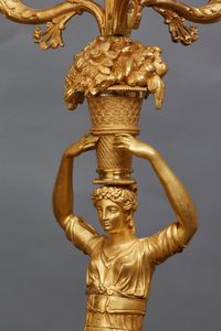 A pair of ormalu French ‘Empire’ Candlesticks, circa 1810 - image 5
