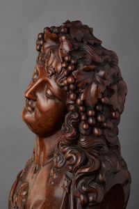 A French walnut carved bust of Bacchante, circa 1830 - image 5