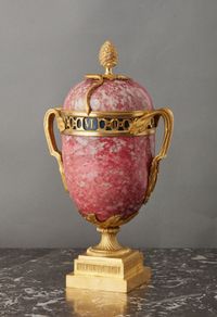 An unusual Rhodonite Annular French Urn Clock, circa 1880 - image 2